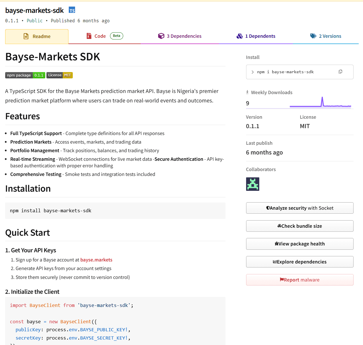 Bayse Markets SDK