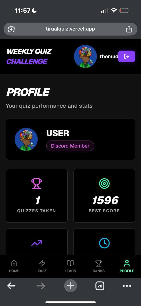 Weekly Quiz Challenge screenshot 2