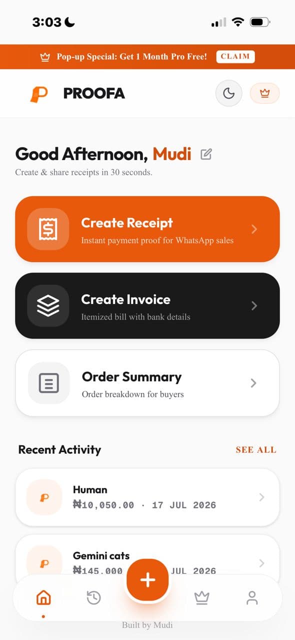 Proofa screenshot 1